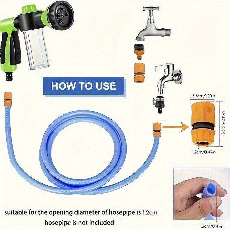 Attachment with Dog Shower and Hose 8 in 1 for Washing, Spraying, Cleaning