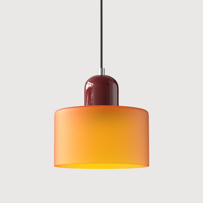 Glass with Retro Pendant Lamp with Shade and Adjustable Cord for a Warm Atmosphere