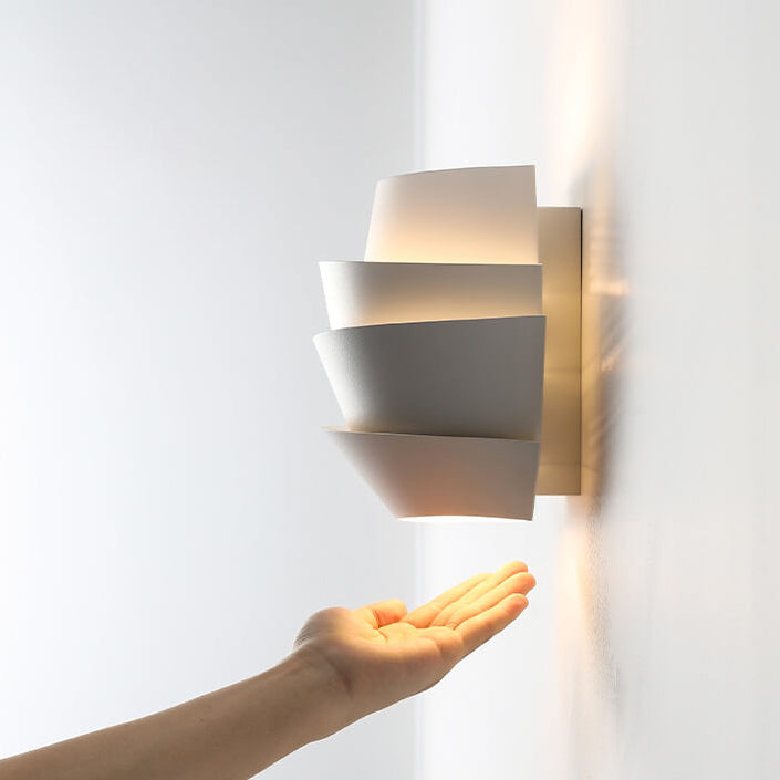 Wall Lamp with Scandinavian Double Light Points Made of Iron