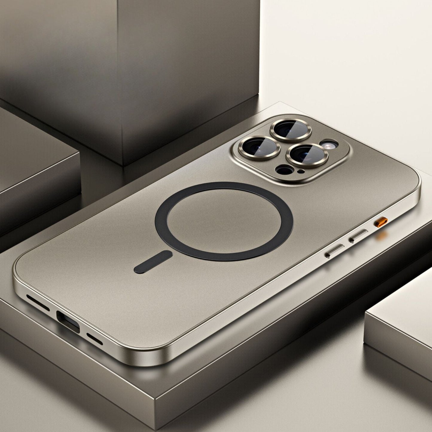 Case with Magnetic Metal Phone Design for Iphone with Slim and Protective Design