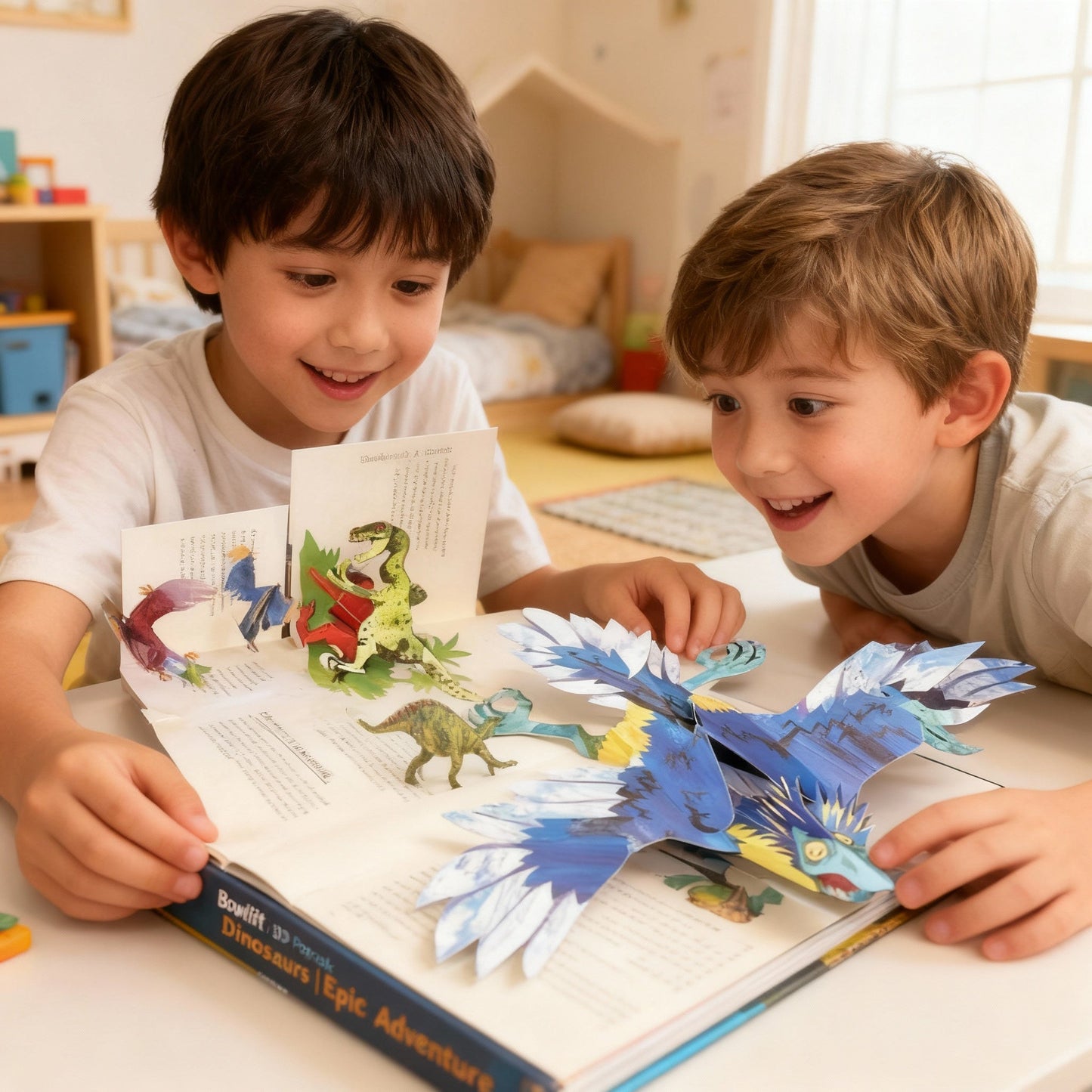 3D Pop-Up Dinosaurs Book with Interactive Pages for Children Edu