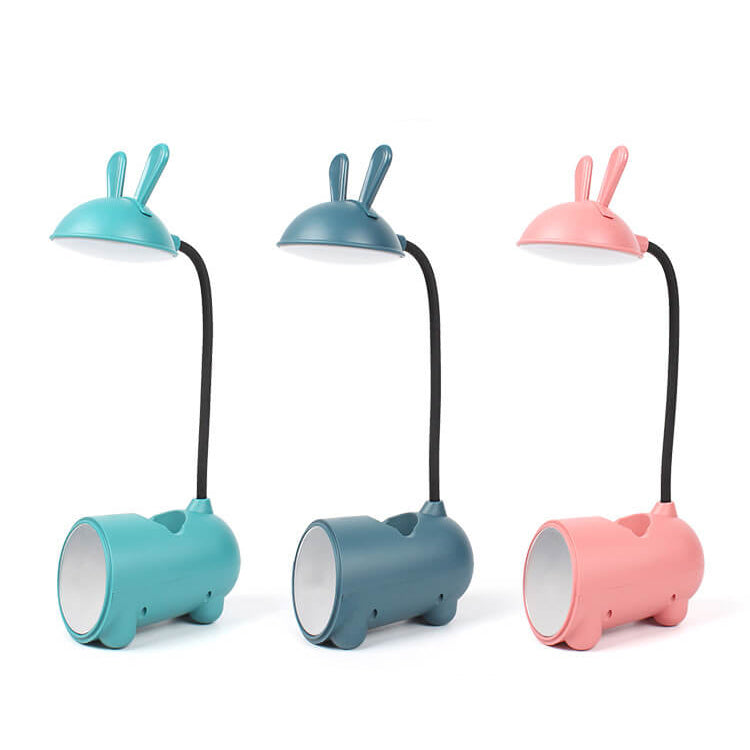 Holder LED Desk Lamp with Rabbit Design and Pen for Touch and Dimmable