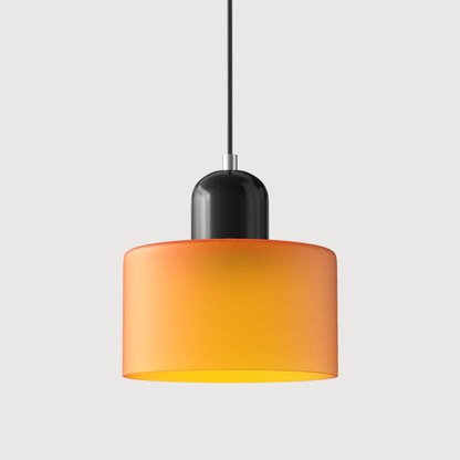 Glass with Retro Pendant Lamp with Shade and Adjustable Cord for a Warm Atmosphere