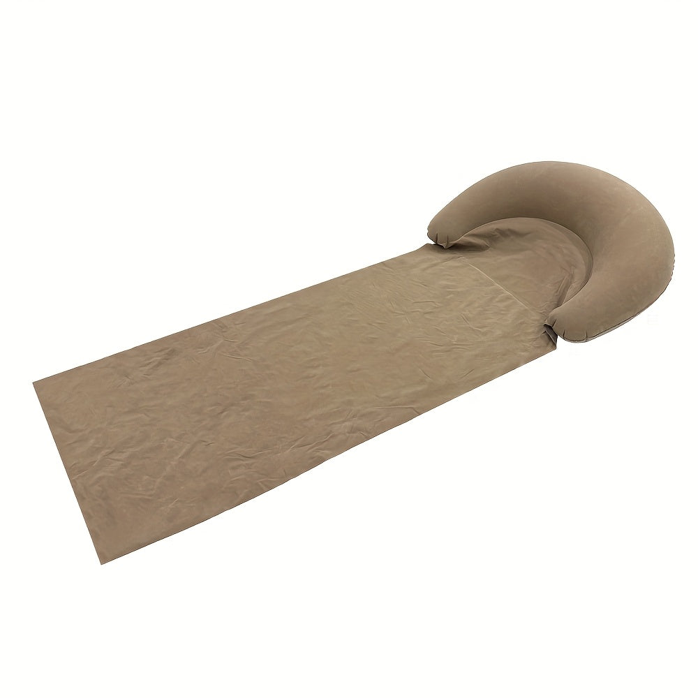 Mat with Comfortable Inflatable Beach Headrest for the Beach and Camping