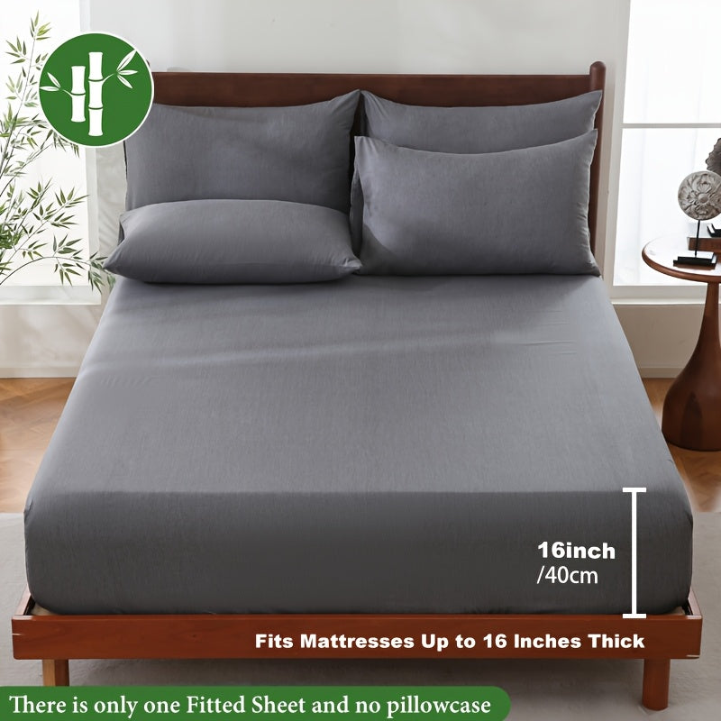 Bamboo Fiber Fitted Sheet for Breathable Comfort