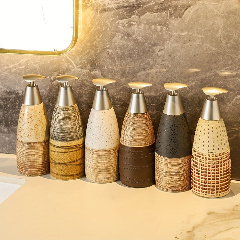 Ceramic Soap Dispenser with Pump Mechanism for Bathroom Accessory