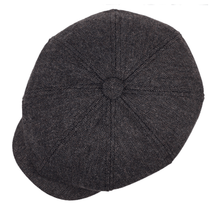 Men's Retro Flat Cap with Herringbone Pattern with Vintage Look Accessory
