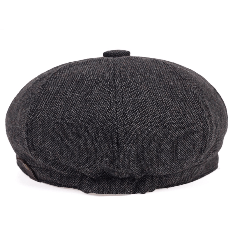 Men's Retro Flat Cap with Herringbone Pattern with Vintage Look Accessory