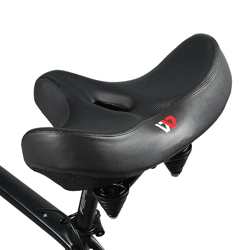 Extra Wide Comfortable Bicycle Saddle with Ergonomic Design and Soft Padding