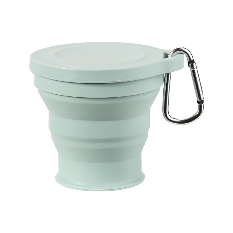 Cup with Foldable Silicone Carabiner for Portable and Durable Cup for Outdoor and Camping