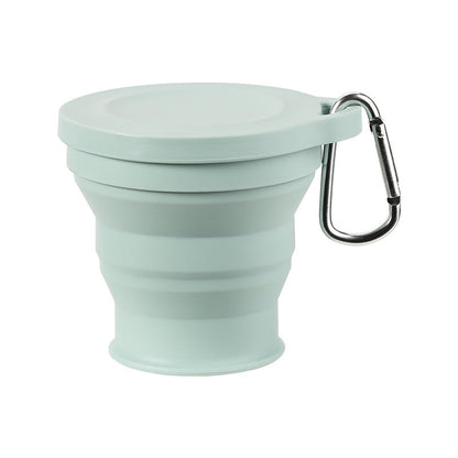 Cup with Foldable Silicone Carabiner for Portable and Durable Cup for Outdoor and Camping