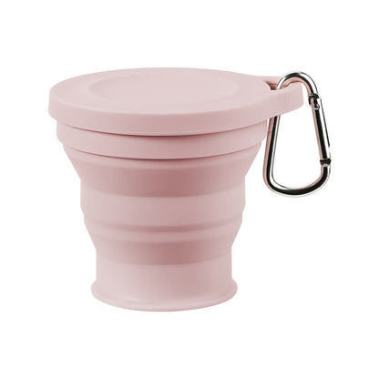 Cup with Foldable Silicone Carabiner for Portable and Durable Cup for Outdoor and Camping