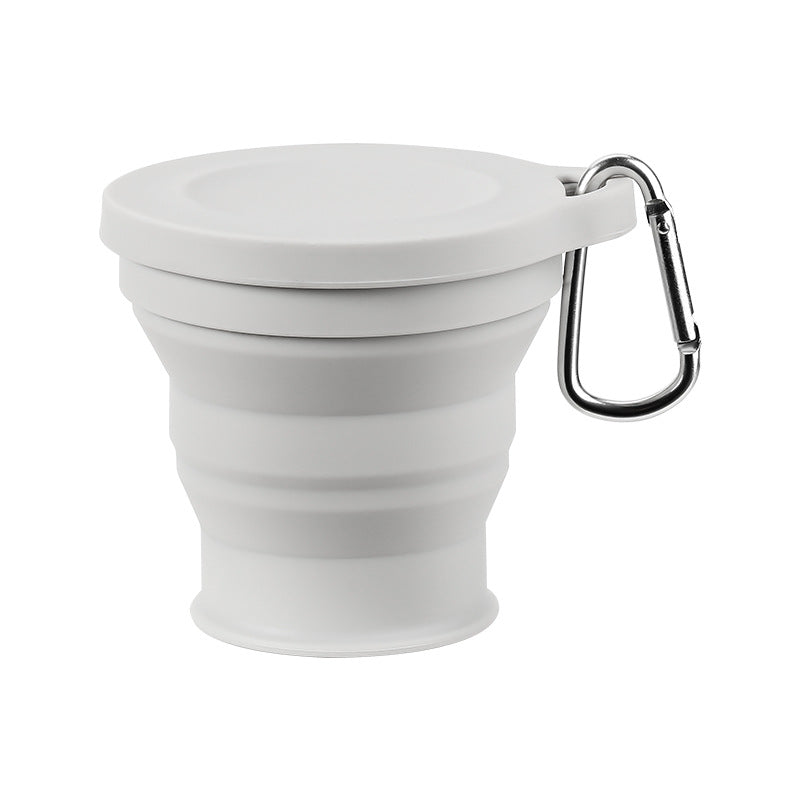Cup with Foldable Silicone Carabiner for Portable and Durable Cup for Outdoor and Camping