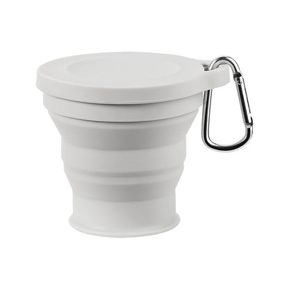 Cup with Foldable Silicone Carabiner for Portable and Durable Cup for Outdoor and Camping