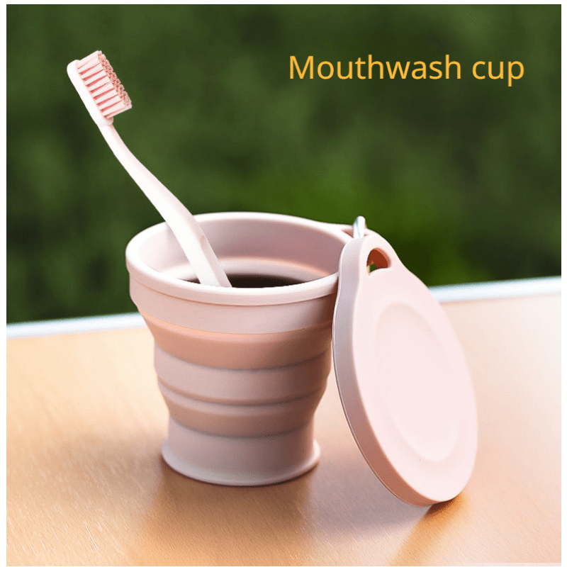 Cup with Foldable Silicone Carabiner for Portable and Durable Cup for Outdoor and Camping