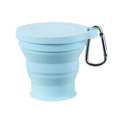 Cup with Foldable Silicone Carabiner for Portable and Durable Cup for Outdoor and Camping