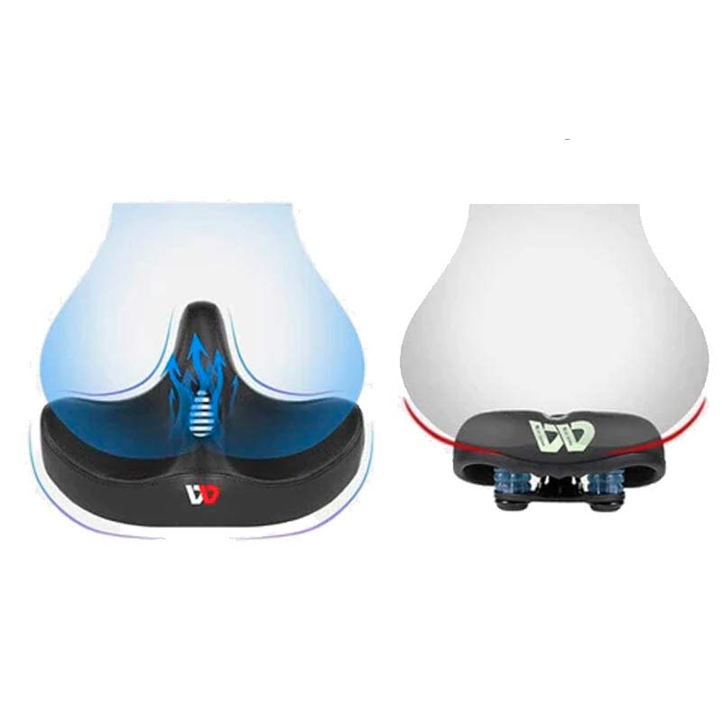 Extra Wide Comfortable Bicycle Saddle with Ergonomic Design and Soft Padding