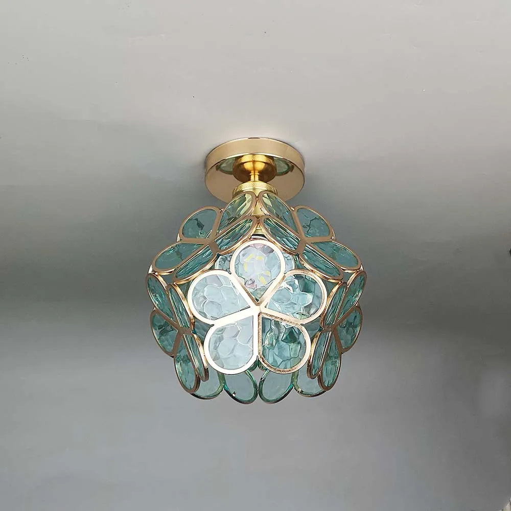Glass with Ceiling Lamp with Floral Design for Warm and Stylish Indoor Lighting