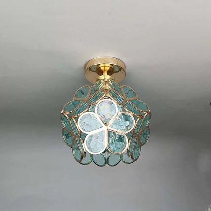 Glass with Ceiling Lamp with Floral Design for Warm and Stylish Indoor Lighting