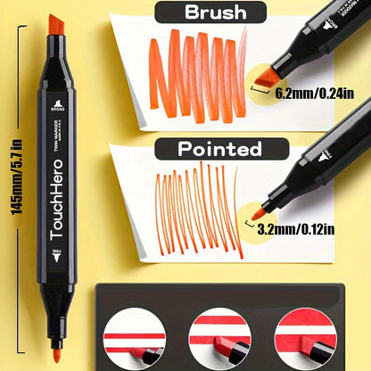 Set Touchhero 168 Colors Alcohol Markers for Professional and Versatile