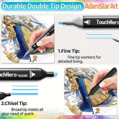 Set Touchhero 168 Colors Alcohol Markers for Professional and Versatile