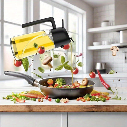 Dispenser with 2-in-1 Oil and Spray Bottle for Precise Oil Control for Kitchen and BBQ