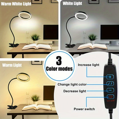 Glass with LED Magnifying Lamp with Clamp for Perfect for Hands-Free Work and Precision