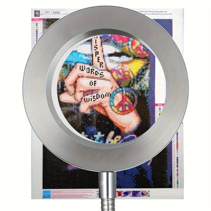 Glass with LED Magnifying Lamp with Clamp for Perfect for Hands-Free Work and Precision