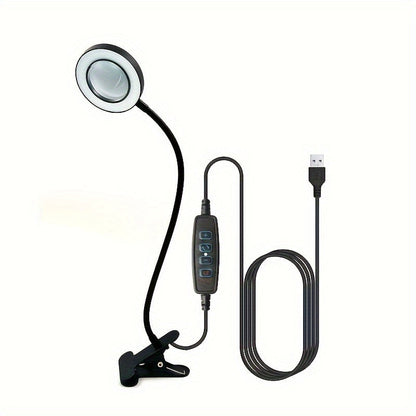 Glass with LED Magnifying Lamp with Clamp for Perfect for Hands-Free Work and Precision