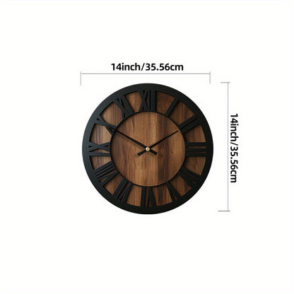 Clock with Wooden Wall Open Dial Design for Stylish and Decorative
