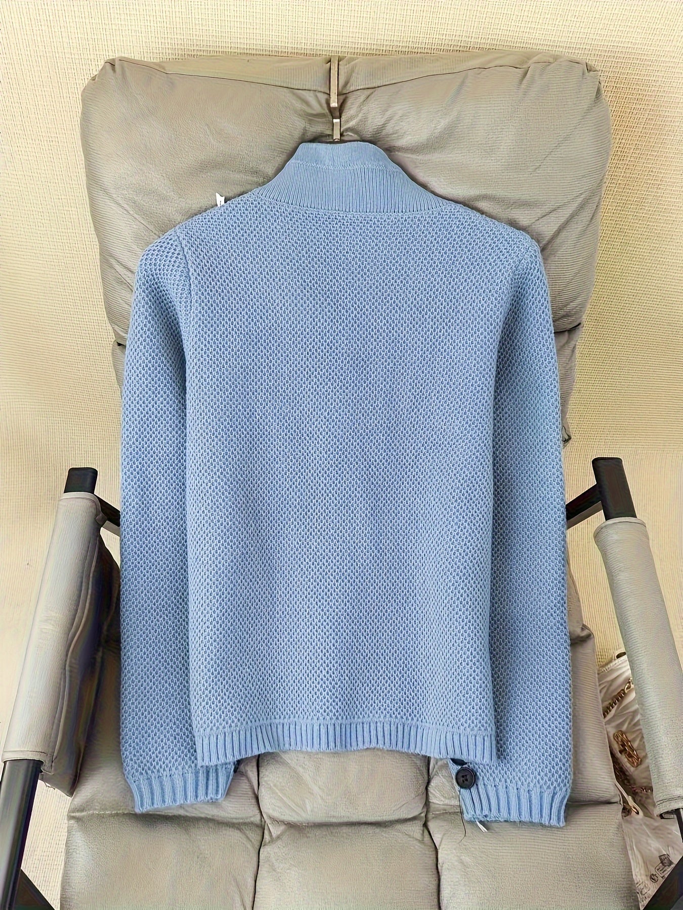 Ladies Knitted Sweater with High Neck for Comfortable and Timeless