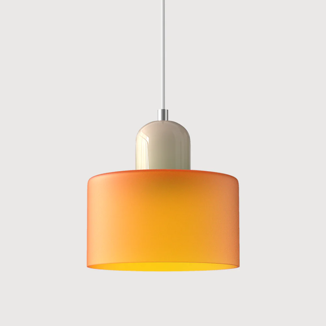 Glass with Retro Pendant Lamp with Shade and Adjustable Cord for a Warm Atmosphere