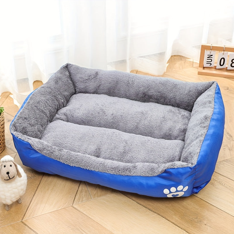 Dog with Rectangular Bed Made of Polyester with Soft Filling for All Dogs