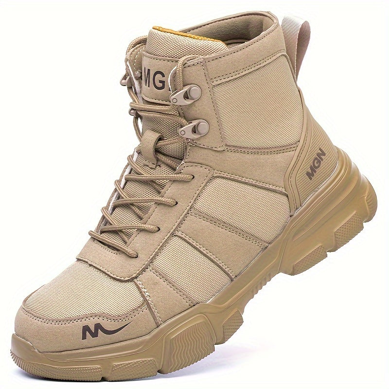 Shoes with Men's Safety Steel Toe for Puncture-Resistant and Slip-Resistant
