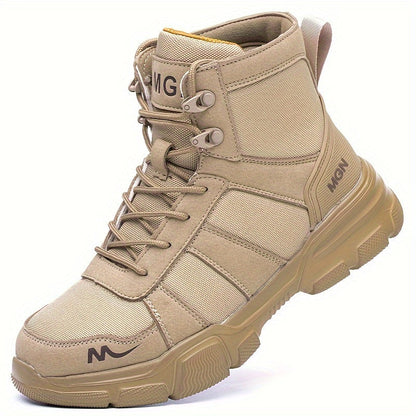 Shoes with Men's Safety Steel Toe for Puncture-Resistant and Slip-Resistant