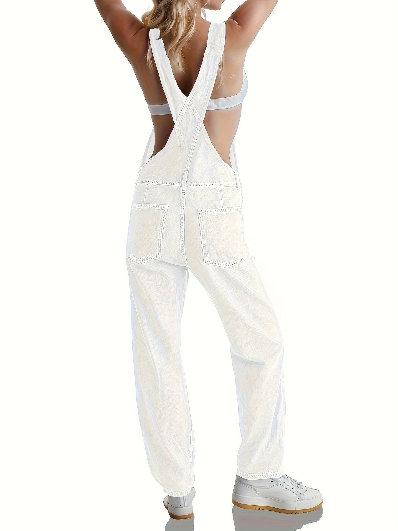 Ladies Denim Dungarees for Casual Overall with Loose Fit