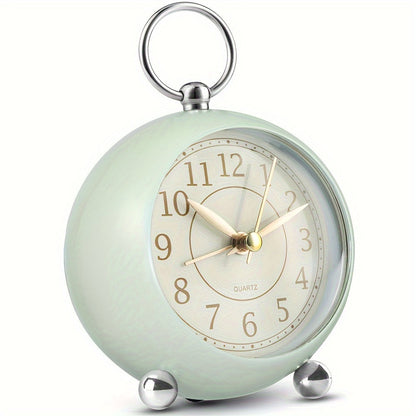 Night Light Vintage Analogue Alarm Clock with for Quiet and Clearly Readable