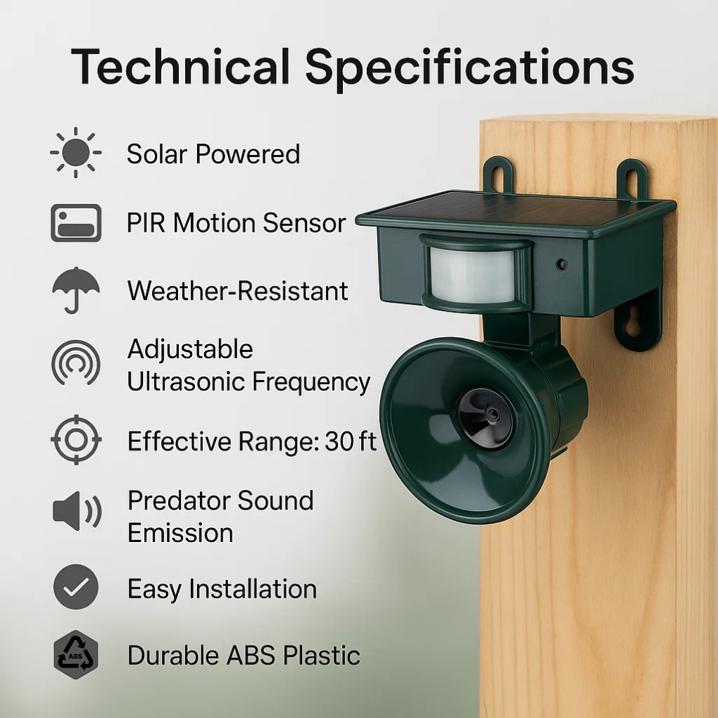 Gardenguard Bird Repeller for Smart Motion Sensor for a Peaceful Garden