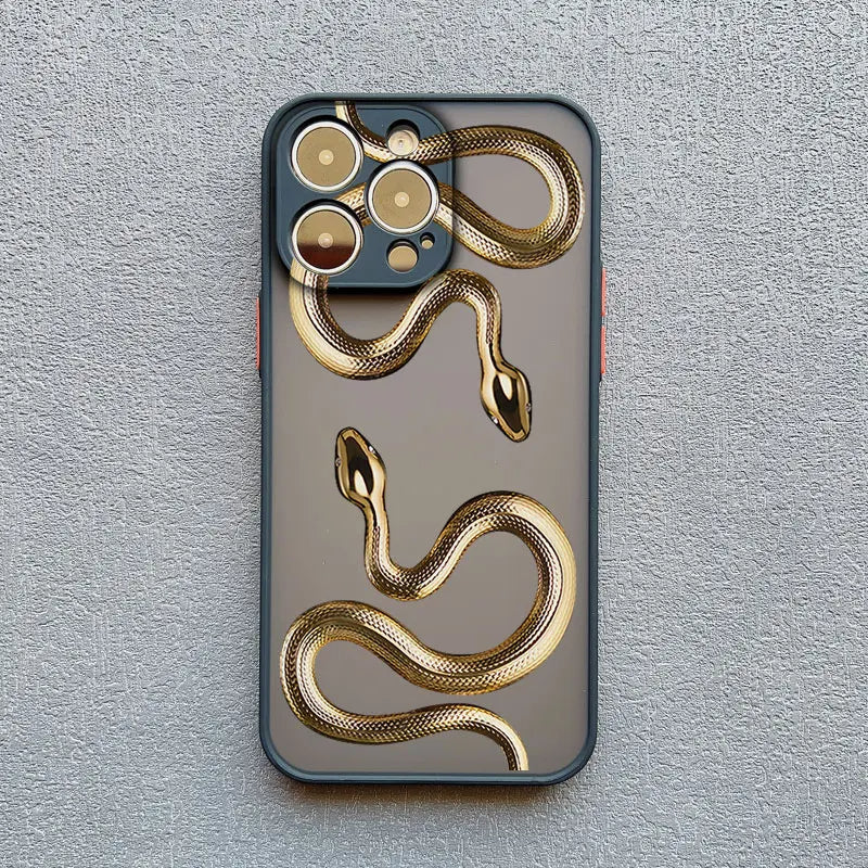 Case with Phone Snake Pattern with Shock Absorbing and Slim Design