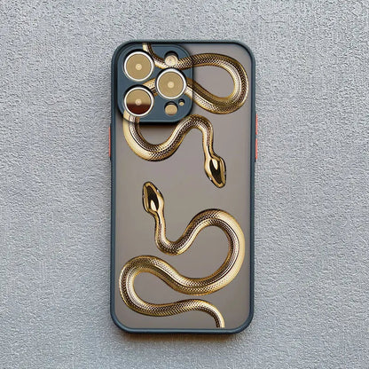 Case with Phone Snake Pattern with Shock Absorbing and Slim Design