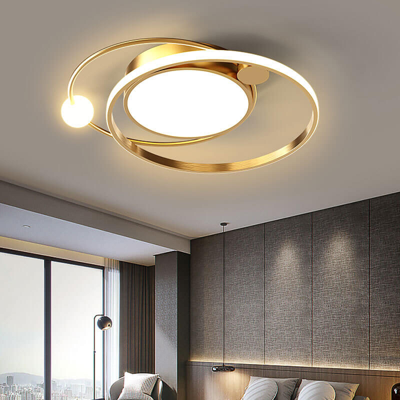 Light with Modern LED Ceiling Circular Design for Living Room and Bedroom