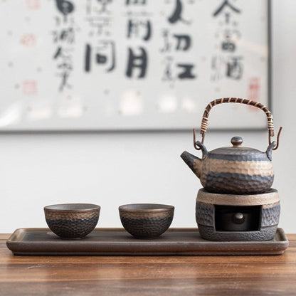 Japanese Ceramic Tea Set with Warmer for Peace and Elegance