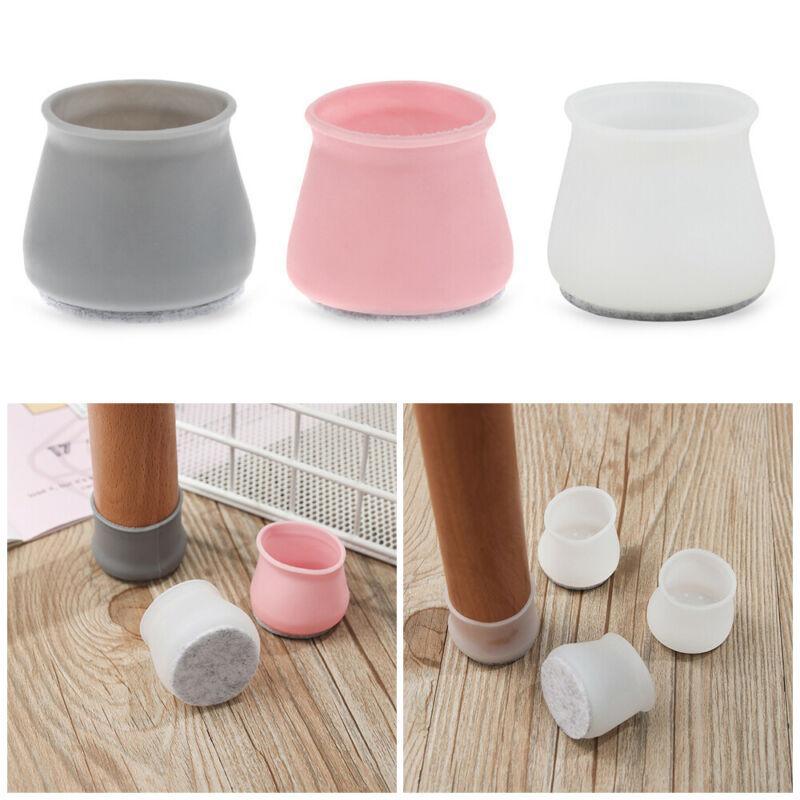 Flexigrip Pro for Transparent Silicone Chair Leg Covers with Anti-Slip Felt Base