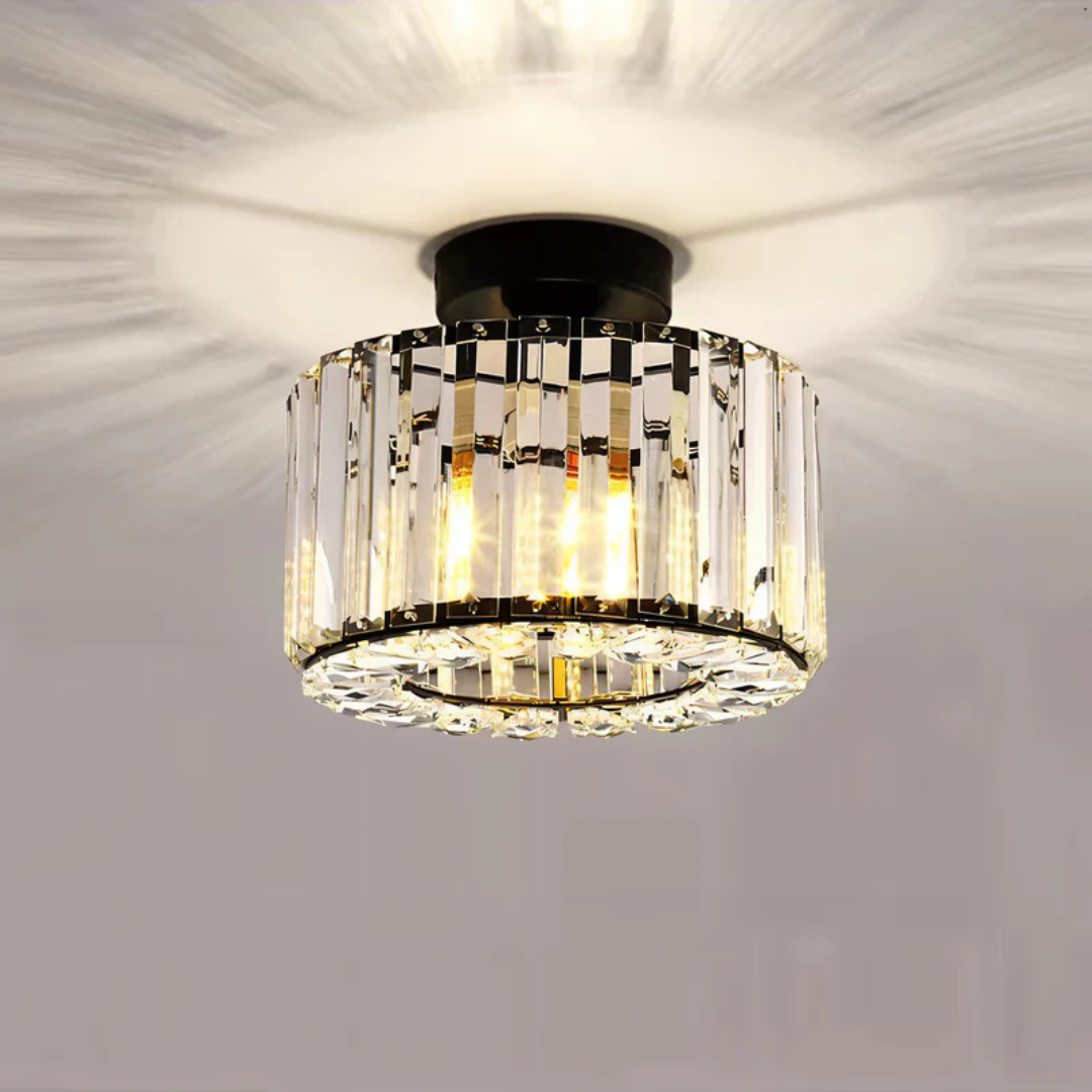 Light with Crystal Ceiling Modern Finish for Living Room and Bedroom