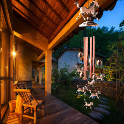 Decorative Wind Chime with Horse Figures for a Relaxing Garden and Balcony