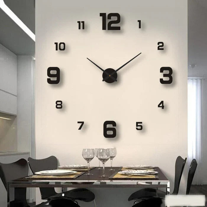 Clock with Decorative Wall Roman Numerals for Silent Quartz Clock for Modern Interiors