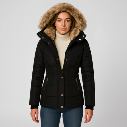 Nordelle Winter Coat for Quilted Insulated Hooded Outerwear for Women