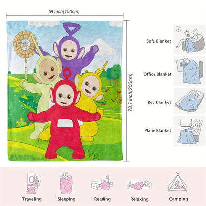 Blanket Teletubbies for Children, Soft and Versatile