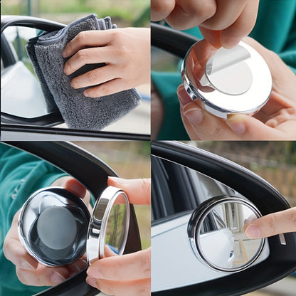 Mirrors with Auto Blind Spot Wide Angle Lens and 360° Adjustable Design