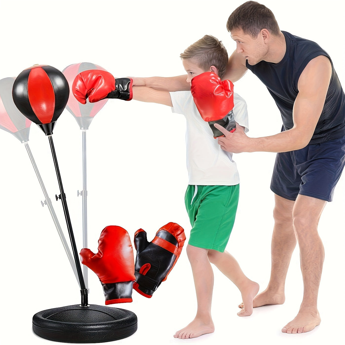 Bag Junior Punching for Adjustable Punching Bag with Gloves for Children